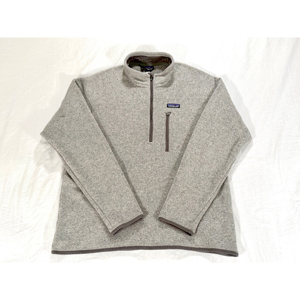 Patagonia Better Sweater Quarter Zip Mens Large Gray Excellent Fleece Pullover